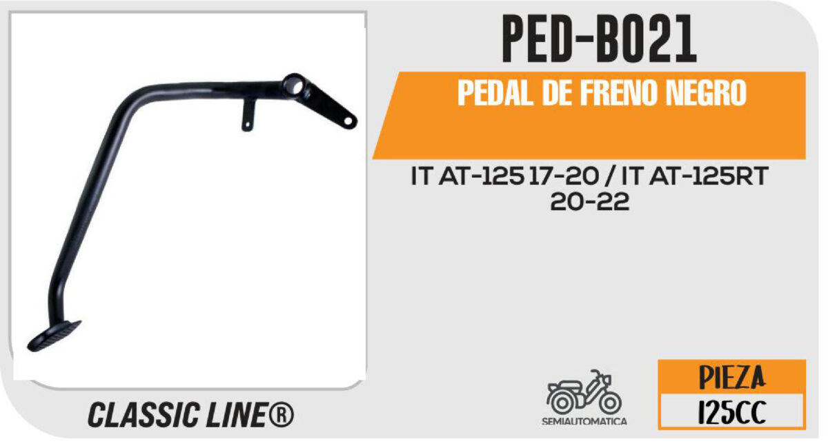 PEDAL DE FRENO NEGRO