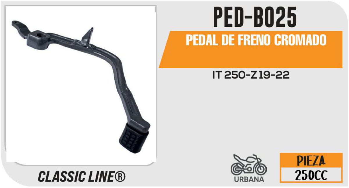 PEDAL DE FRENO CROMADO
