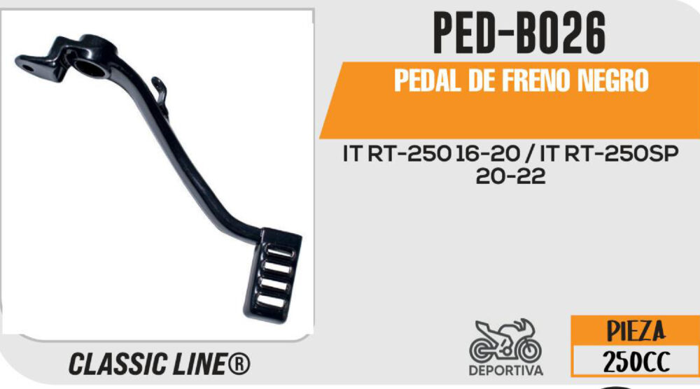 PEDAL DE FRENO NEGRO