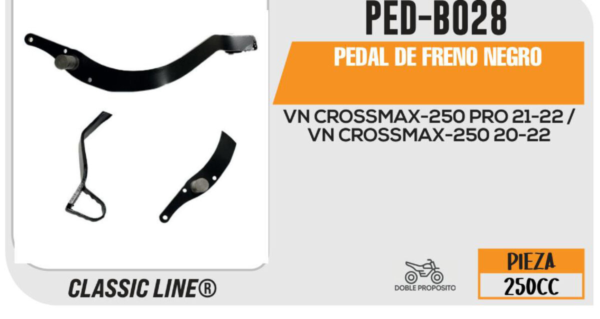 PEDAL DE FRENO NEGRO