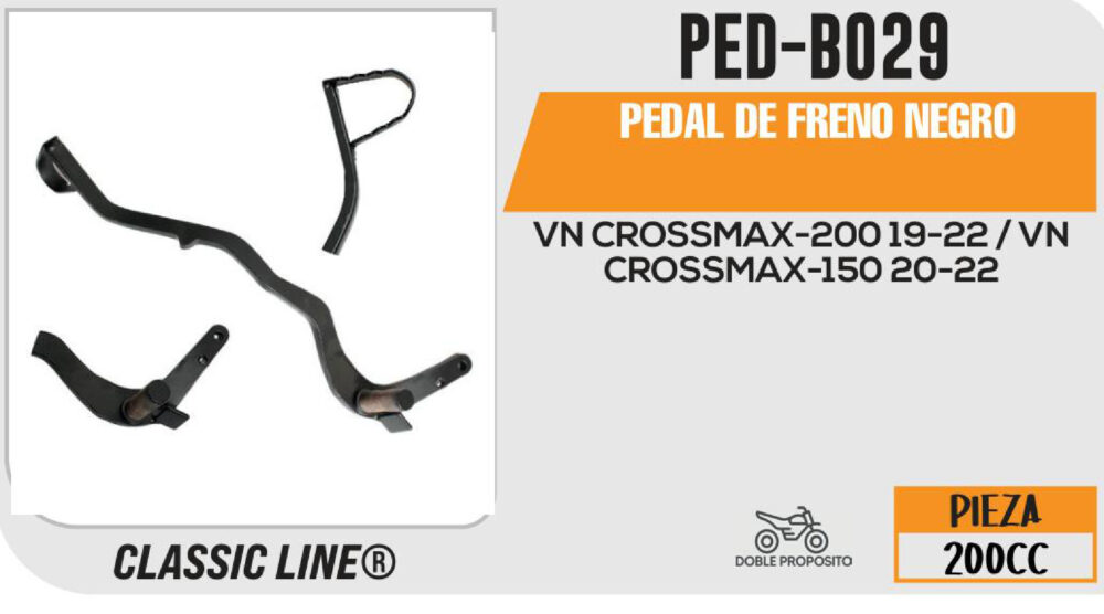 PEDAL DE FRENO NEGRO