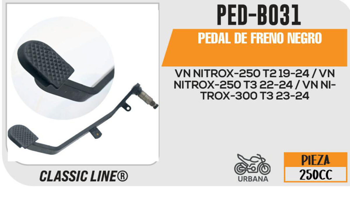 PEDAL DE FRENO NEGRO