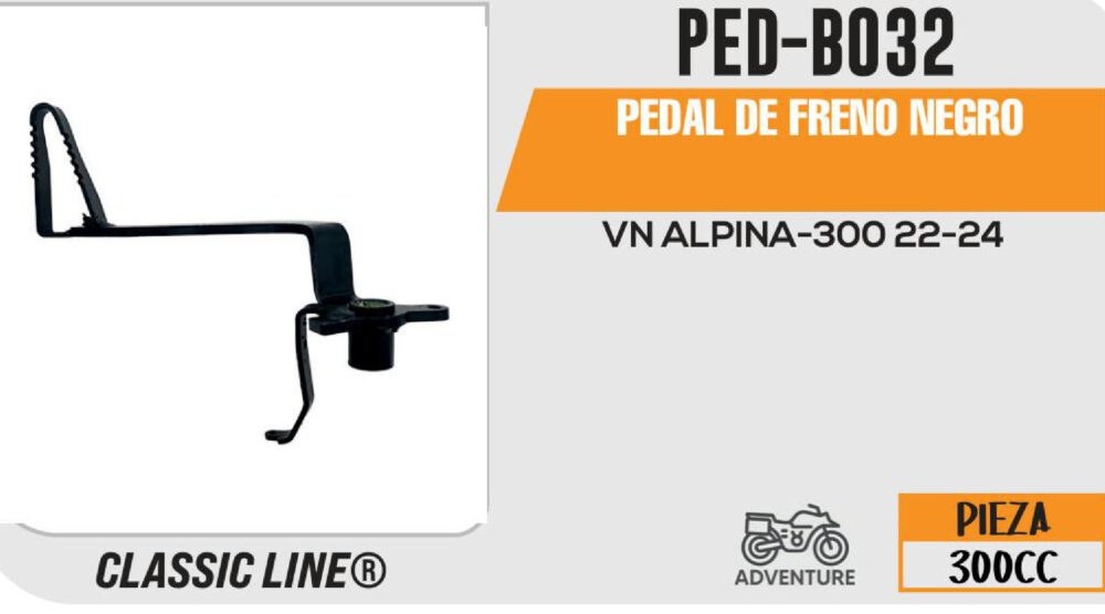 PEDAL DE FRENO NEGRO