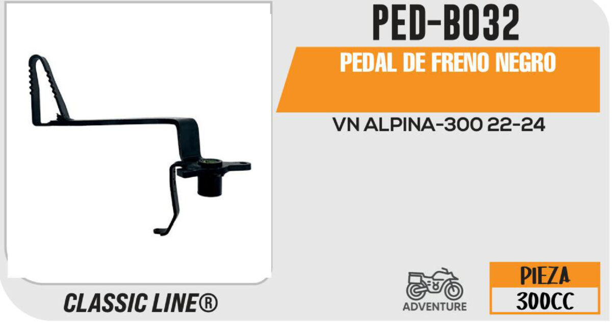 PEDAL DE FRENO NEGRO