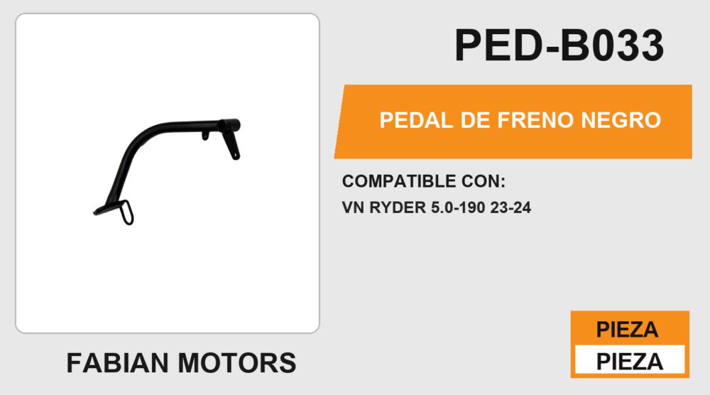 PEDAL DE FRENO NEGRO