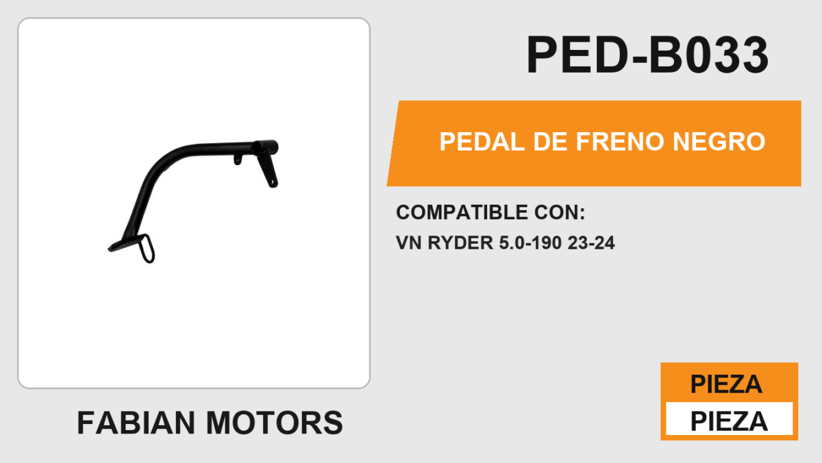 PEDAL DE FRENO NEGRO
