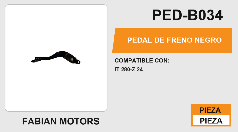 PEDAL DE FRENO NEGRO