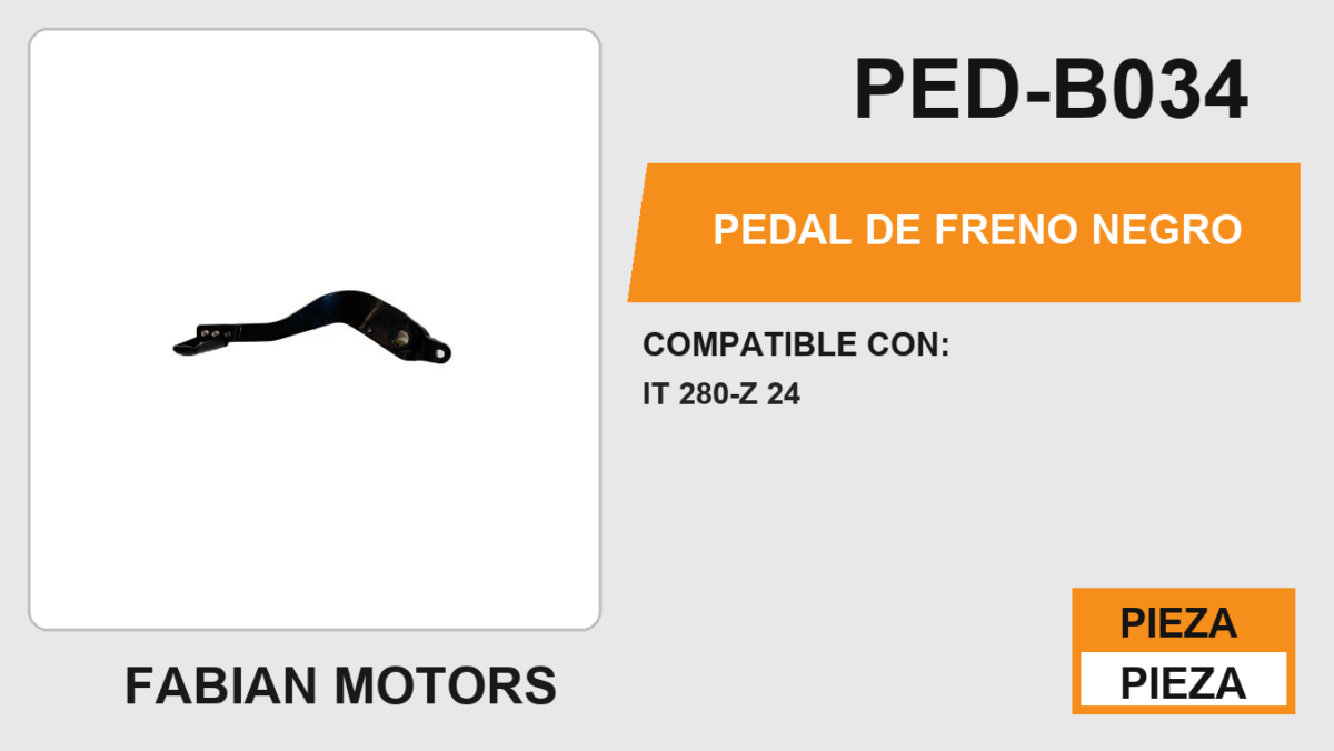PEDAL DE FRENO NEGRO