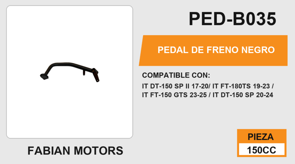 PEDAL DE FRENO NEGRO