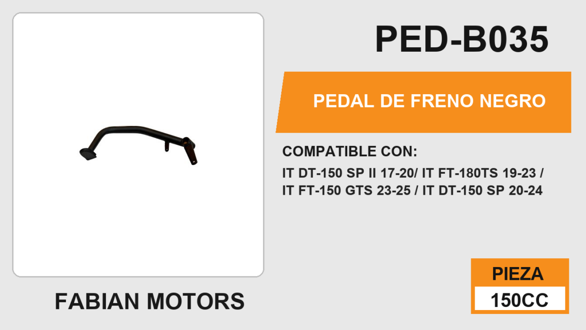 PEDAL DE FRENO NEGRO