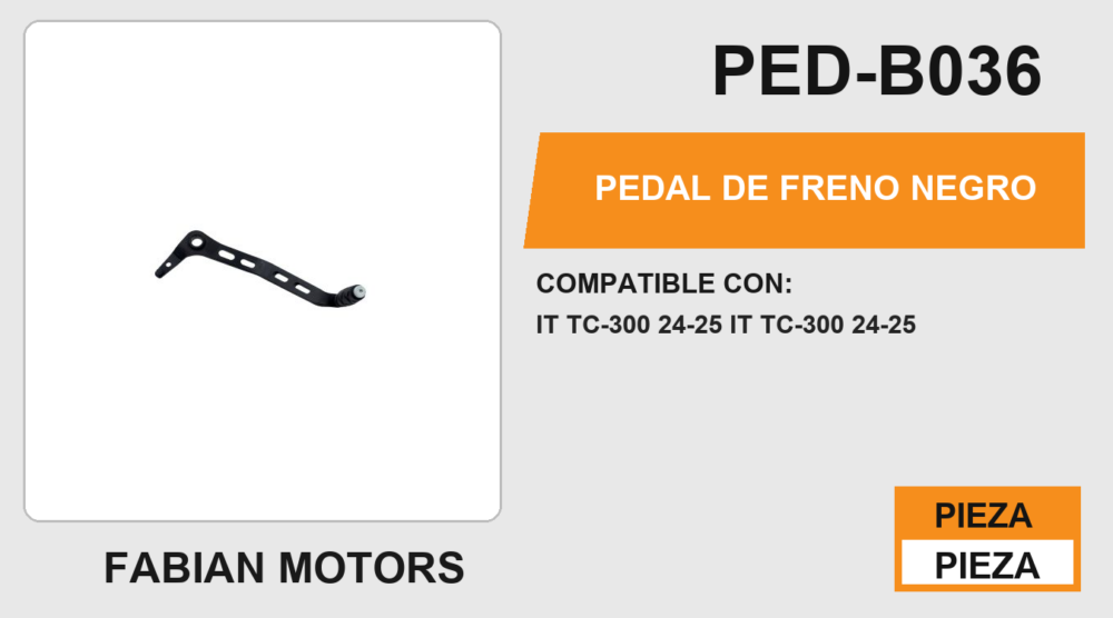 PEDAL DE FRENO NEGRO