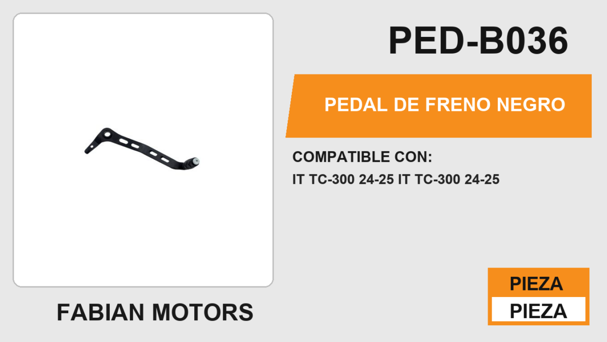 PEDAL DE FRENO NEGRO