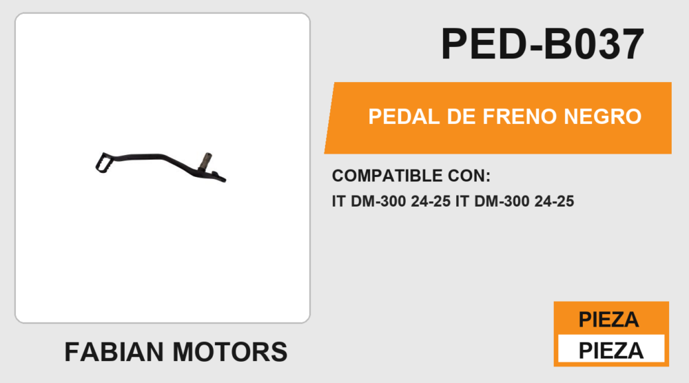 PEDAL DE FRENO NEGRO