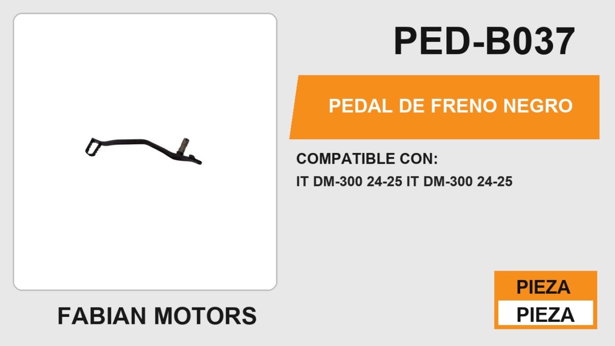 PEDAL DE FRENO NEGRO
