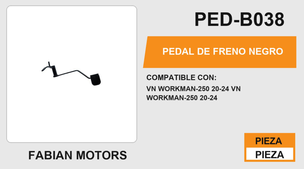 PEDAL DE FRENO NEGRO