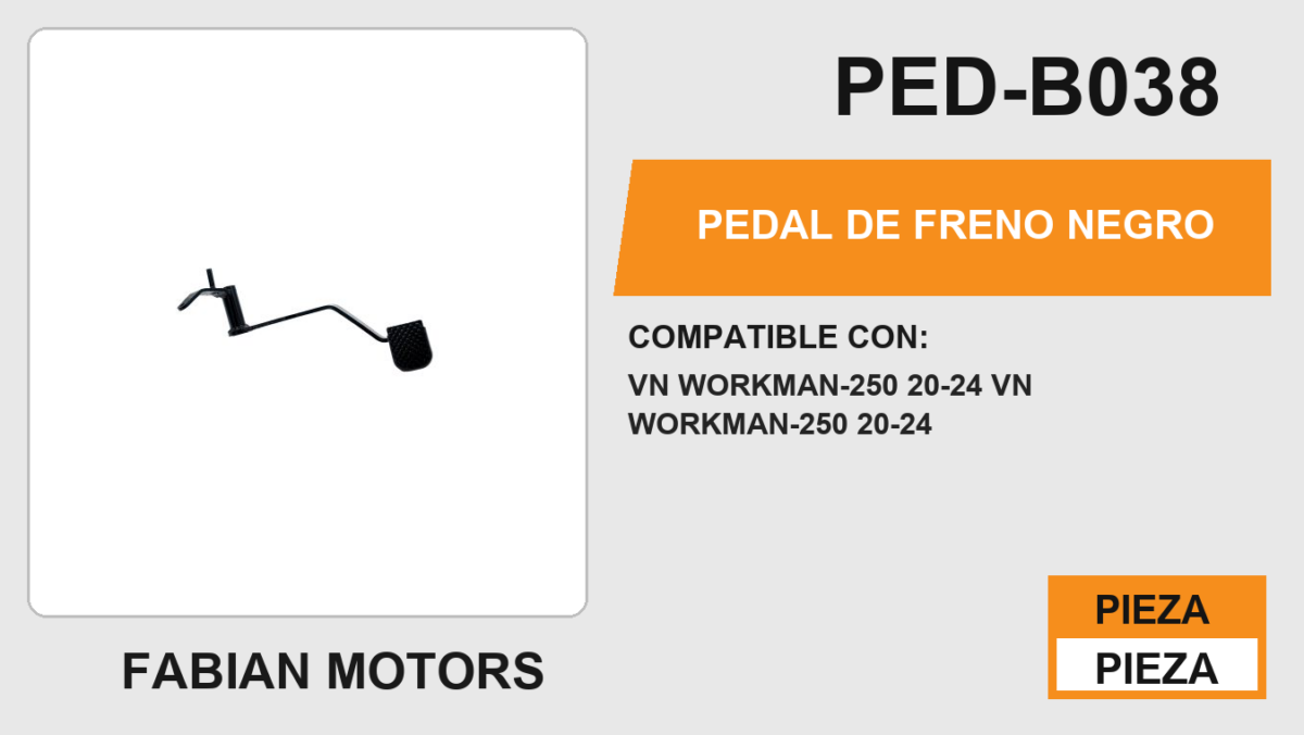 PEDAL DE FRENO NEGRO