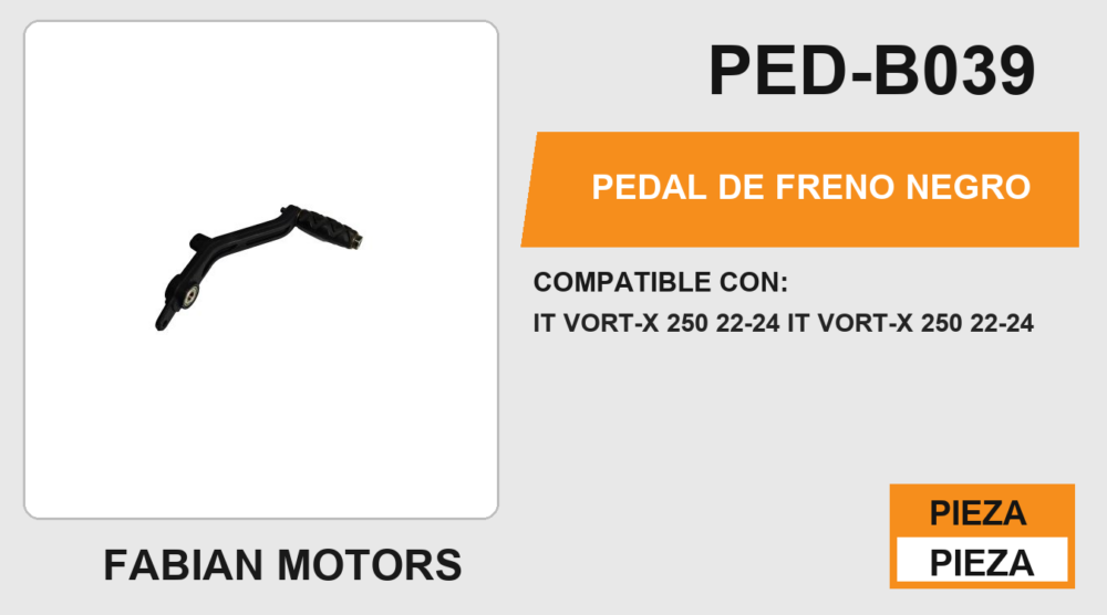 PEDAL DE FRENO NEGRO