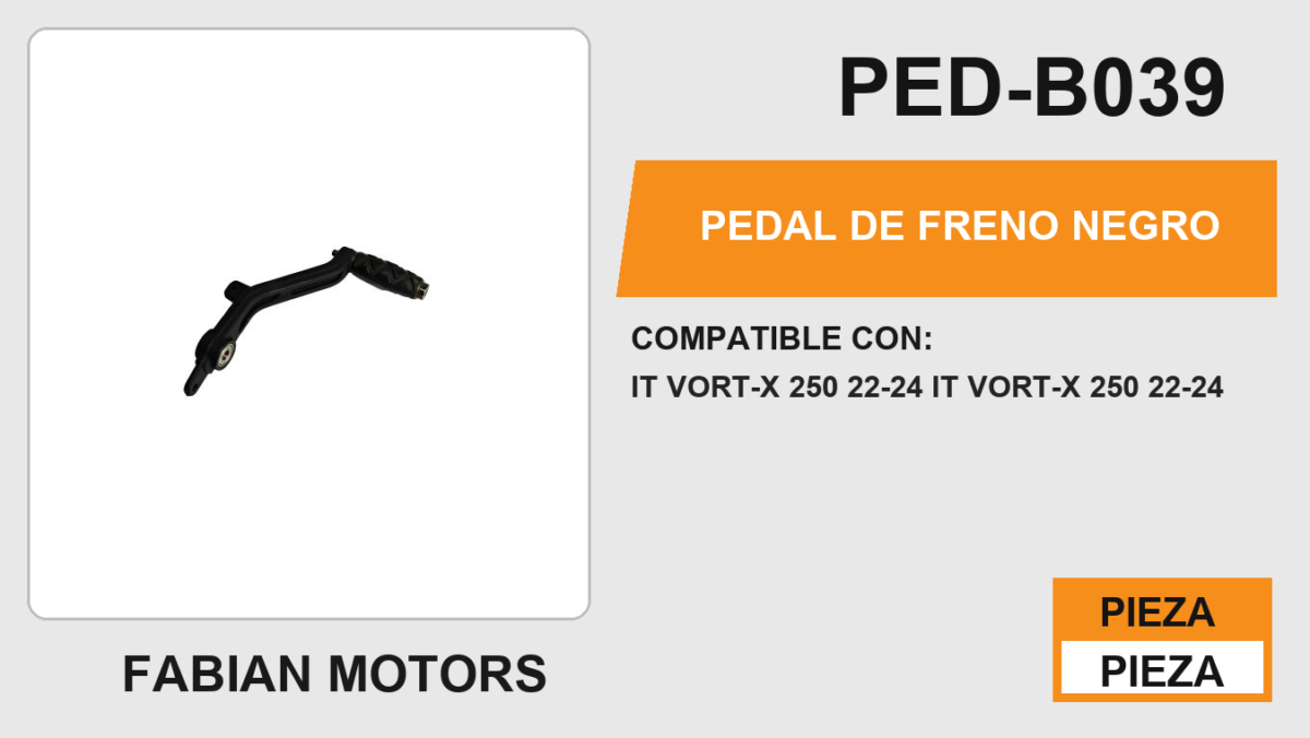 PEDAL DE FRENO NEGRO