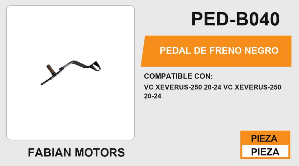 PEDAL DE FRENO NEGRO