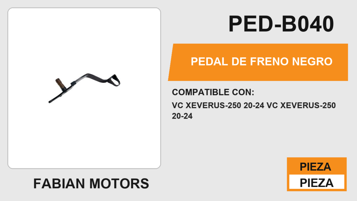 PEDAL DE FRENO NEGRO