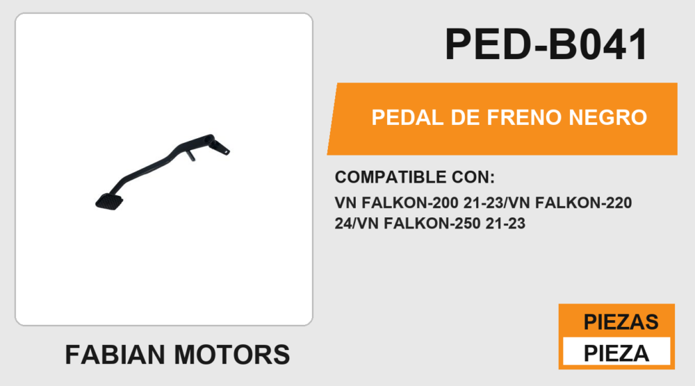PEDAL DE FRENO NEGRO
