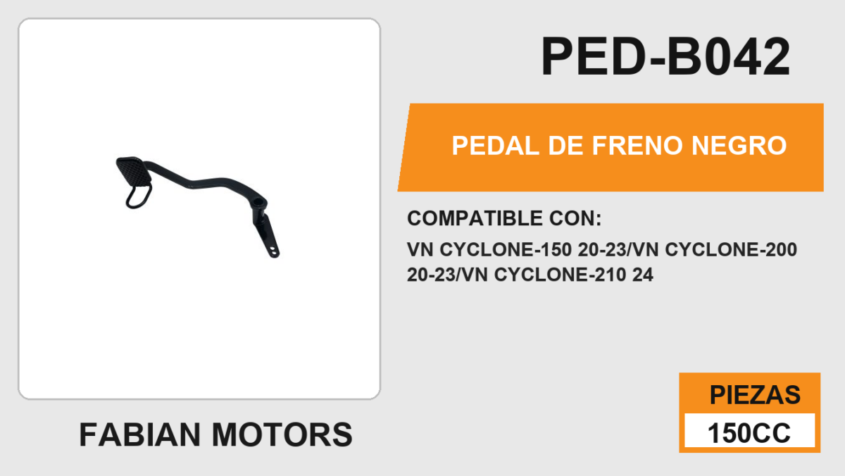PEDAL DE FRENO NEGRO