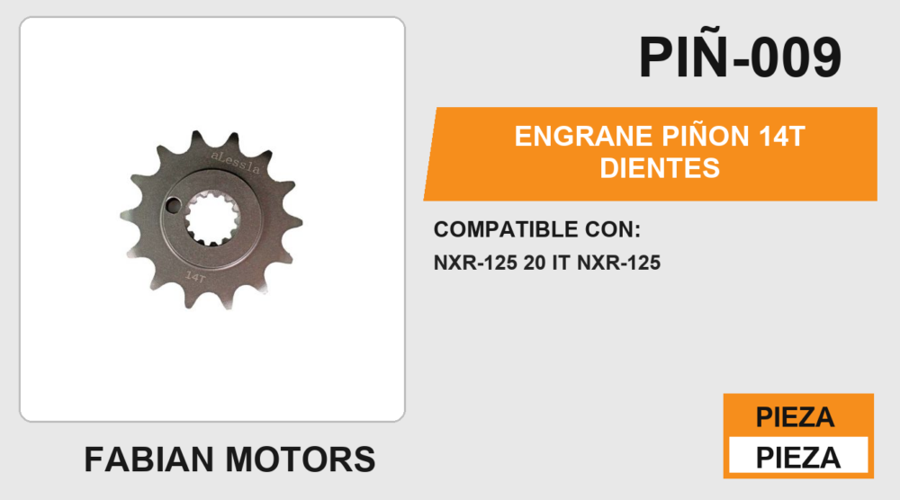 ENGRANE PIÑON 14T DIENTES