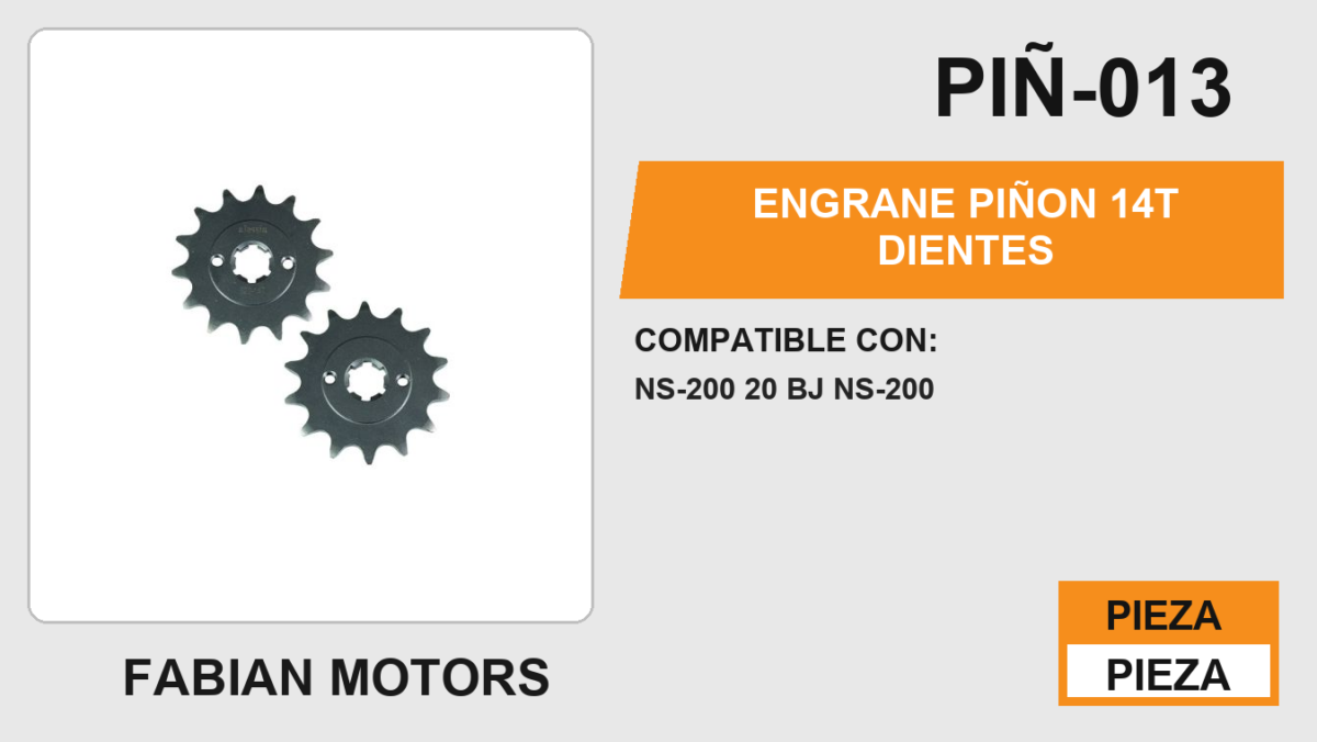 ENGRANE PIÑON 14T DIENTES