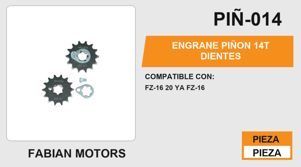 ENGRANE PIÑON 14T DIENTES