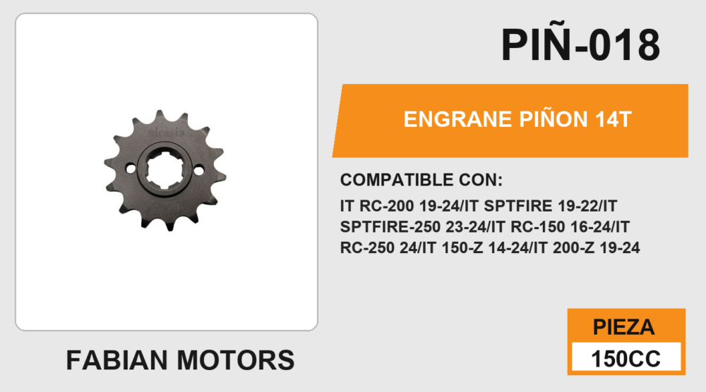 ENGRANE PIÑON 14T