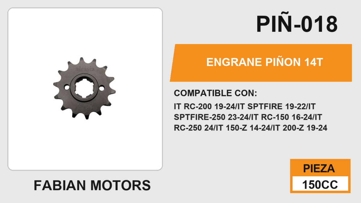 ENGRANE PIÑON 14T