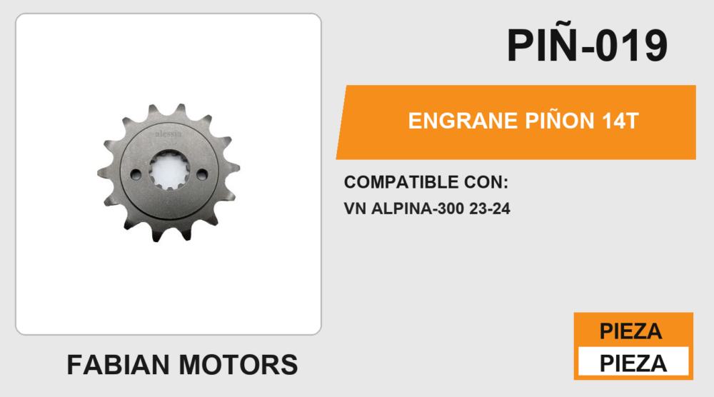 ENGRANE PIÑON 14T