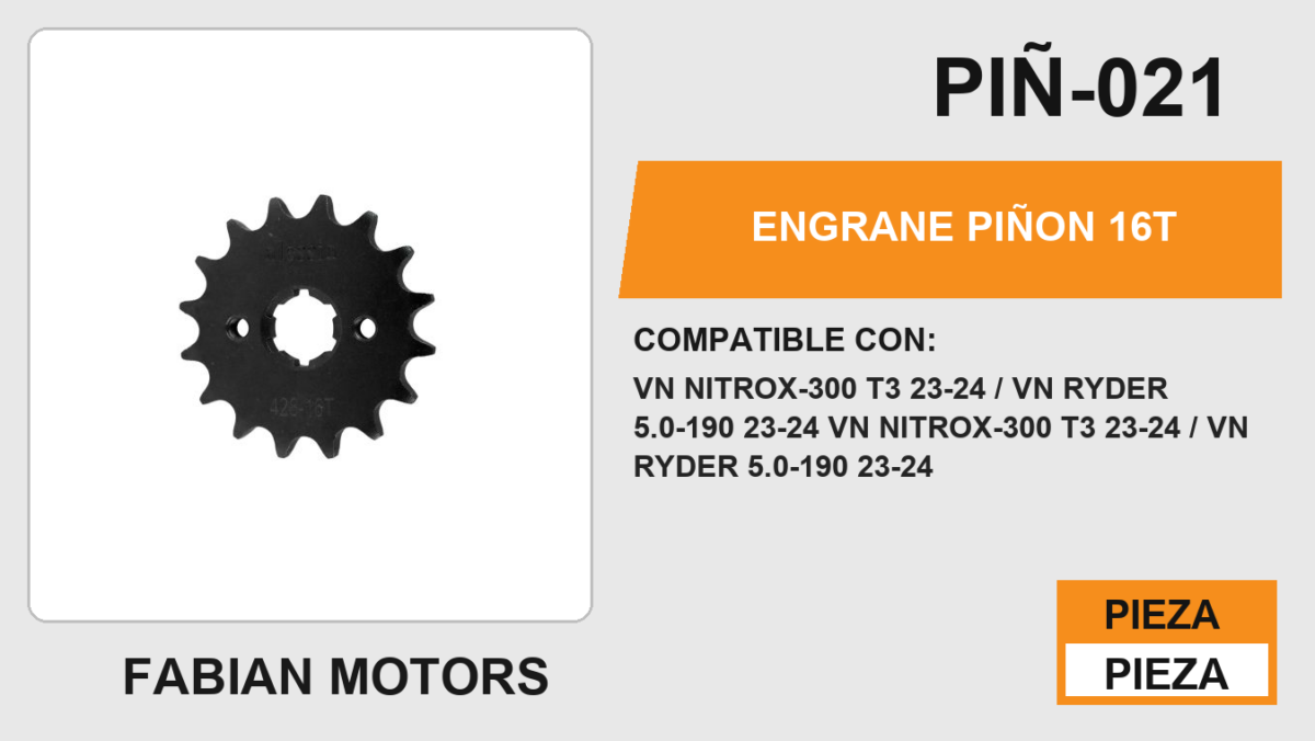 ENGRANE PIÑON 16T