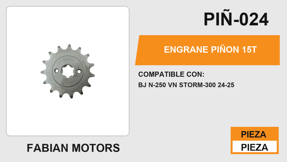 ENGRANE PIÑON 15T