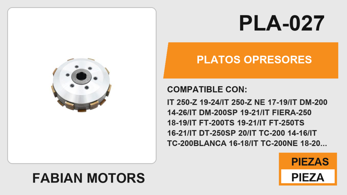 PLATOS OPRESORES