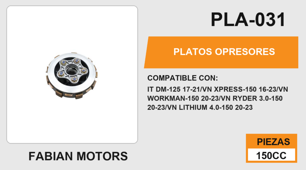 PLATOS OPRESORES