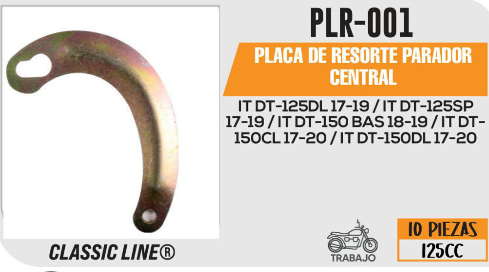 PLACA DE RESORTE PARADOR CENTRAL