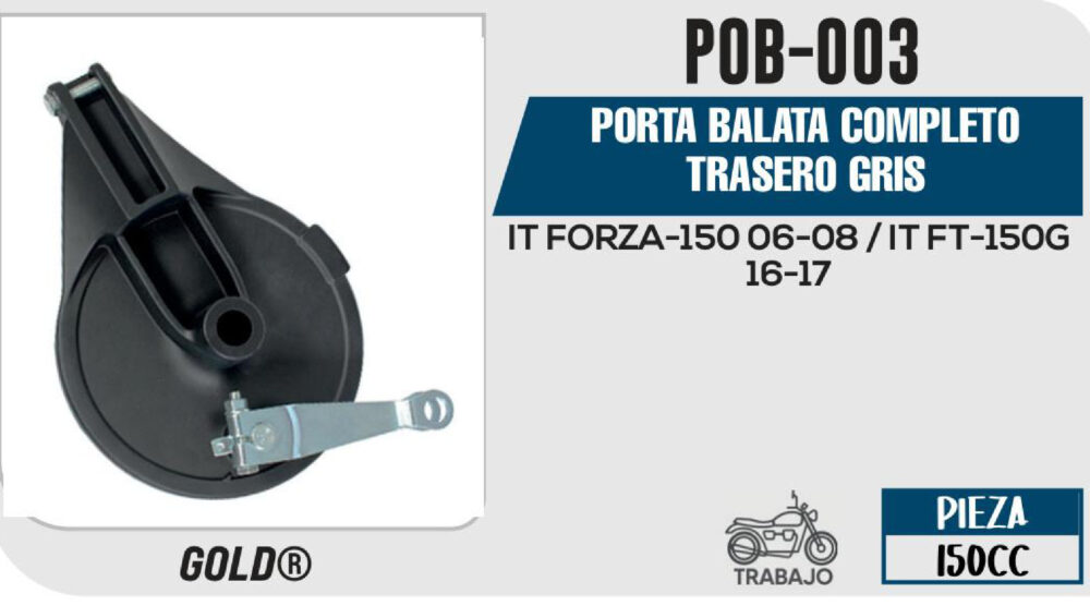 PORTA BALATA COMPLETO TRASERO GRIS