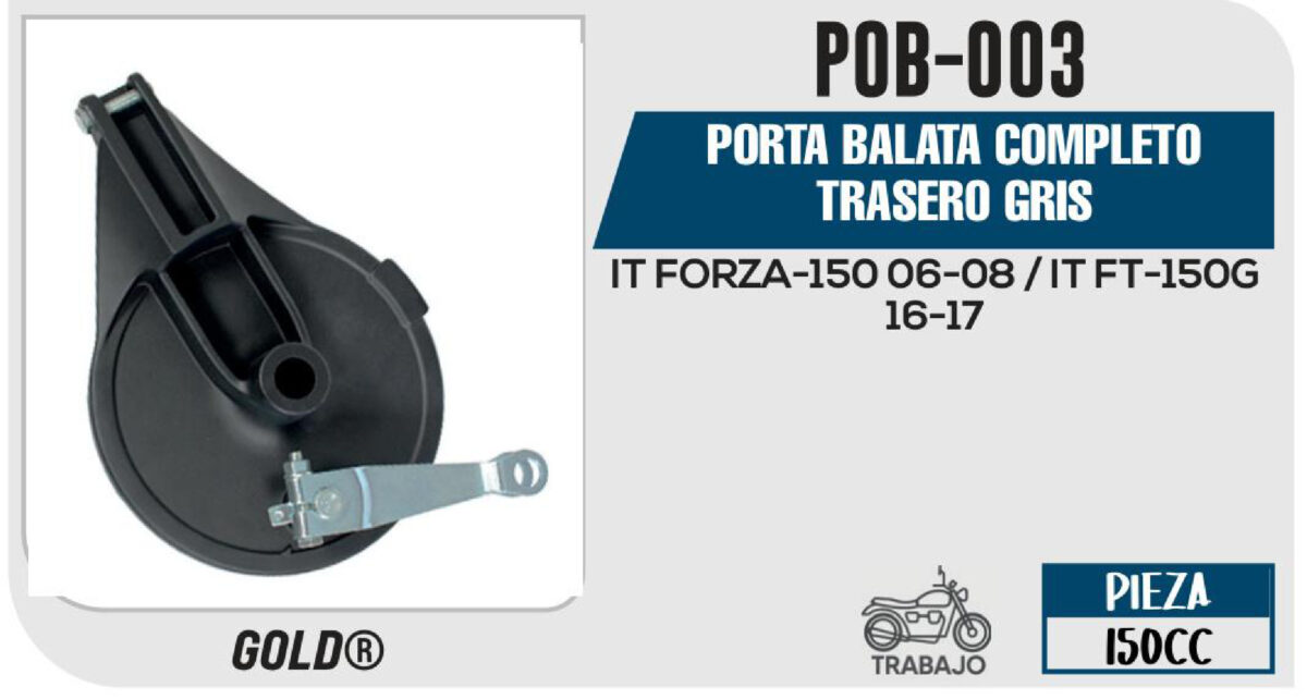 PORTA BALATA COMPLETO TRASERO GRIS