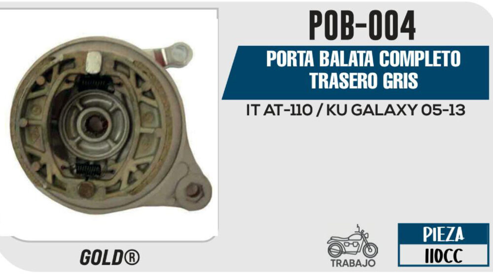 PORTA BALATA COMPLETO TRASERO GRIS