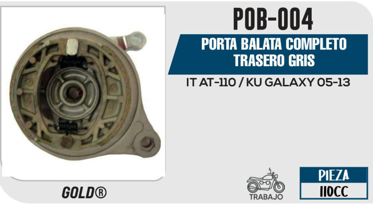 PORTA BALATA COMPLETO TRASERO GRIS