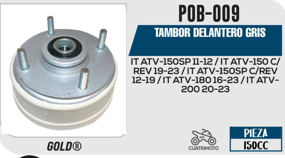 TAMBOR DELANTERO GRIS (Gold)