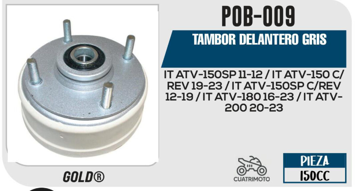 TAMBOR DELANTERO GRIS (Gold)