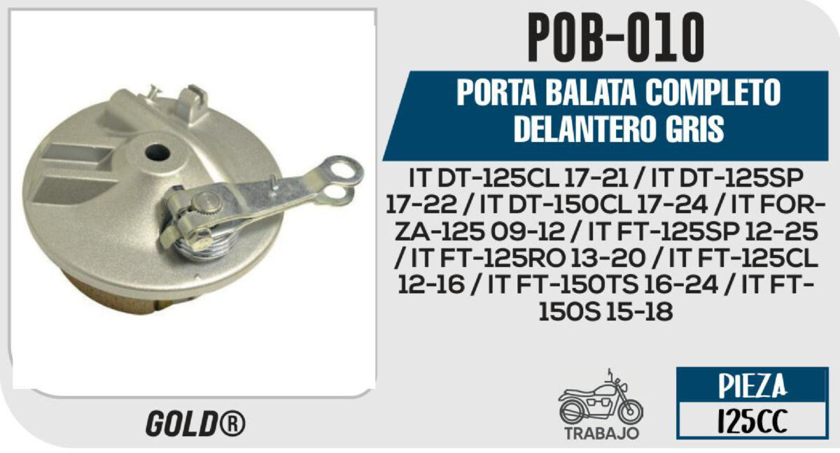 PORTA BALATA COMPLETO DELANTERO GRIS