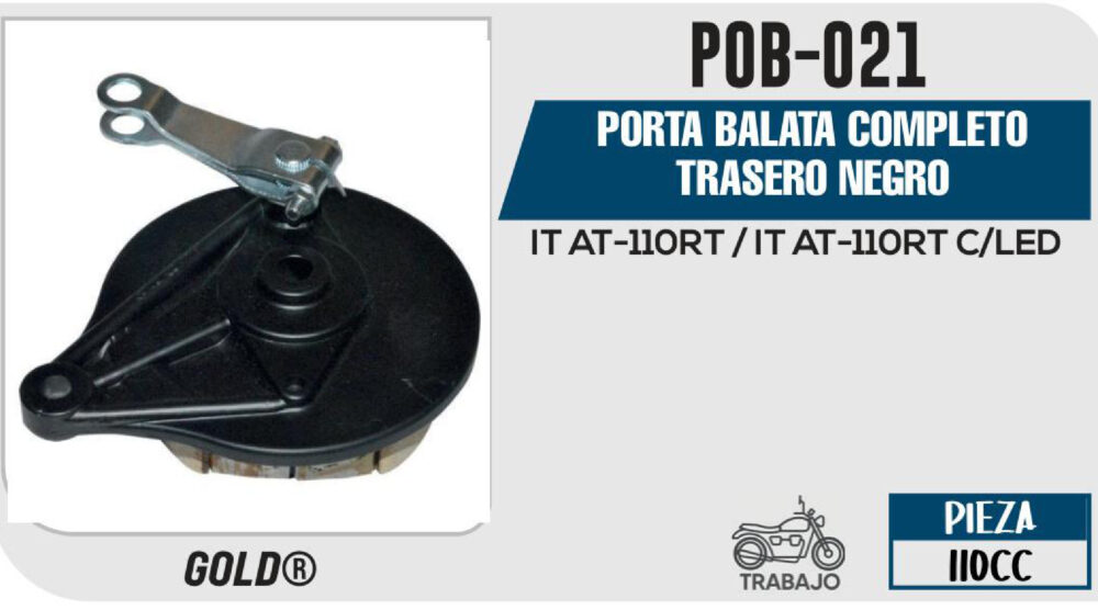 PORTA BALATA COMPLETO TRASERO NEGRO