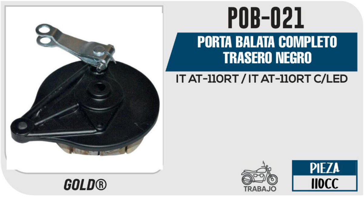PORTA BALATA COMPLETO TRASERO NEGRO