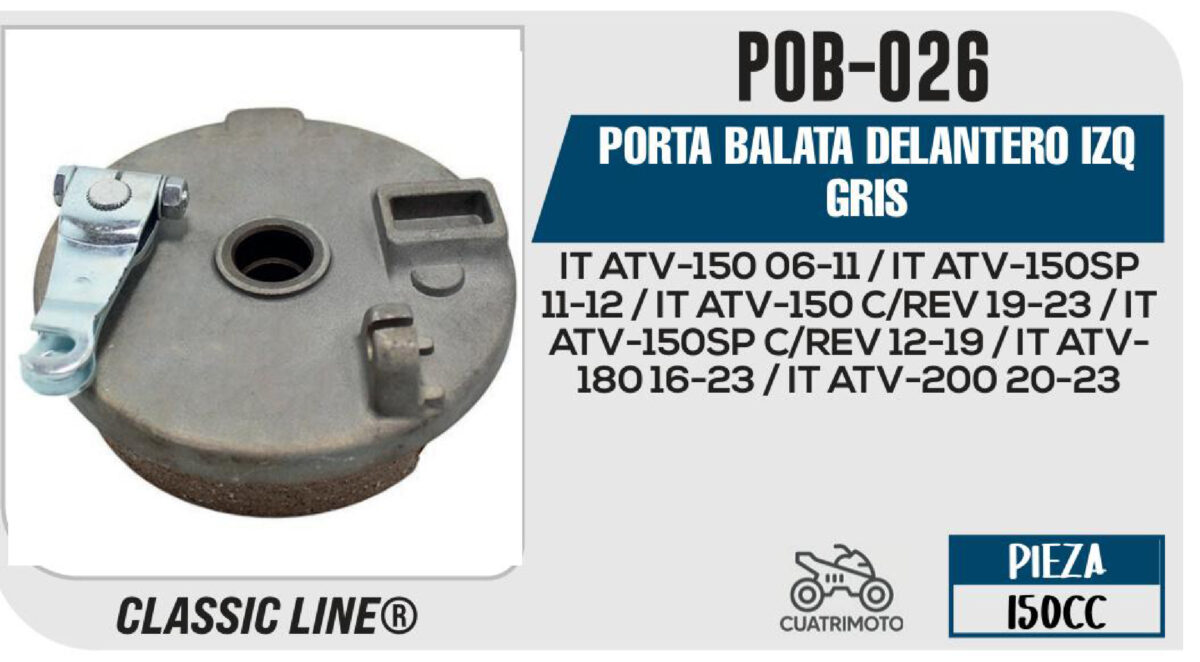 PORTA BALATA DELANTERO IZQUIERDO GRIS