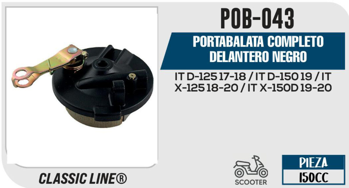 PORTABALATA COMPLETO DELANTERO NEGRO