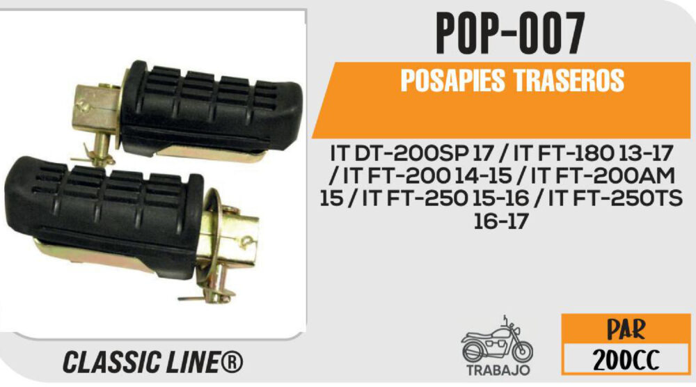 POSAPIES TRASEROS