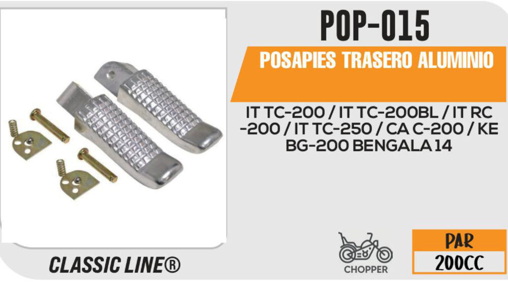 POSAPIE TRASERO ALUMINIO
